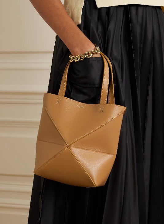 BRAND NEW LOEWE Tan Caramel Mini Puzzle Fold Convertible Leather
