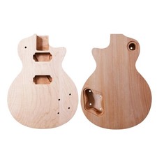 Electric Guitar Body Mahogany Wood Maple Top Bolt On Heel Unfinished