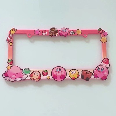 Kirby's Dream Buffet Custom License Plate Frame Car Video Game Kirby Figure