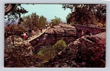 Chattanooga TN-Tennessee, Swing Along Bridge, Stone Bridge, Vintage Postcard