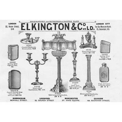 ELKINGTON & CO Viktorianische Werbung 1896