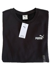 NWT Puma Men's Essentials Small Logo Crew Neck Sweatshirt Black Size L