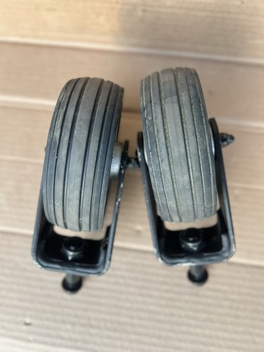 PAIR 6" Caster Wheels, Forks, Tires, for Jazzy Select Elite & ES Power Chairs - Picture 3 of 11