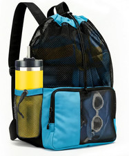 Mesh Swim Bag Drawstring Backpack Bags for Swimmers Equipment Summer Essentials