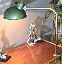 Vintage Art Mid Century Bauhaus Schwanenhals Klemmlampe HELO Leuchten 50er 60er