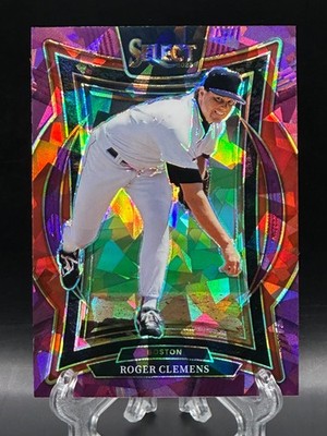 Roger Clemens 2025 Panini Select Concourse Purple Ice Prizm /175 Red Sox #88