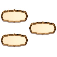 3pcs Stainless Steel Jewelry Plate Jewelry Dish Cosmetic Tray Jewelry Dish