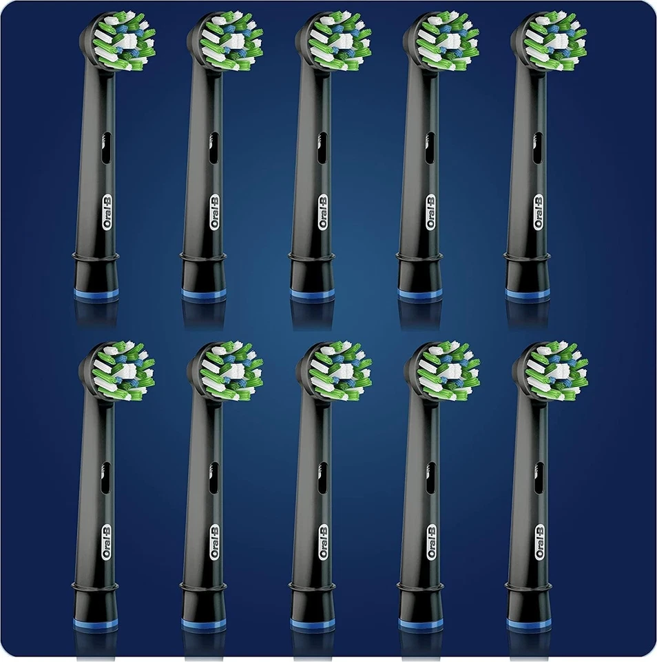 Oral B Cross Action Electric Toothbrush Head Black Color 10 Packs - Image 2 of 4