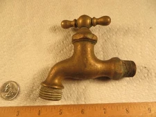 Old Rustic VICTOR Brass Water Spigot Antique Farmhouse Sink Reclaimed w/ Patina