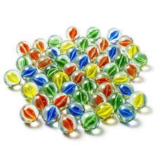 Marbles for Kids 40 Cat  s Eye Glass Balls, Uniform 16mm 0.63"   Colorful Glas...