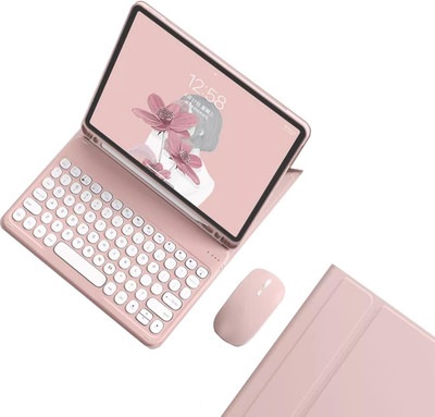 Keyboard Case for Galaxy Tab A8 10.5 inch 10.5'', Pink 