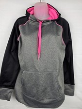 Danskin Now Womens Gray, Black, Pink Hoodie Size L