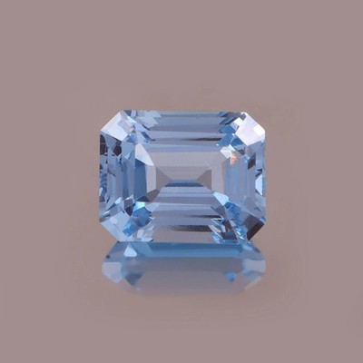 13.65 Ct Natural Brazilian Light Blue Aquamarine Loose Emerald Cut Gemstone W05