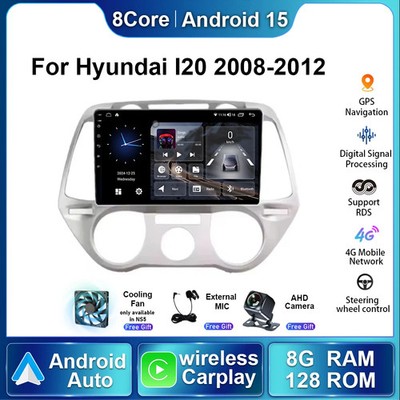 Carplay For Hyundai I20 2008-2012 Android Car Stereo Radio Multimedia GPS Screen