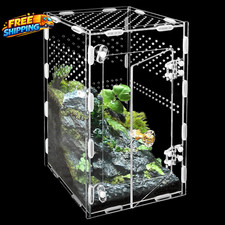 Acrylic Jumping Spider Enclosure Box 10X6X6 Inch Transparent Habitat