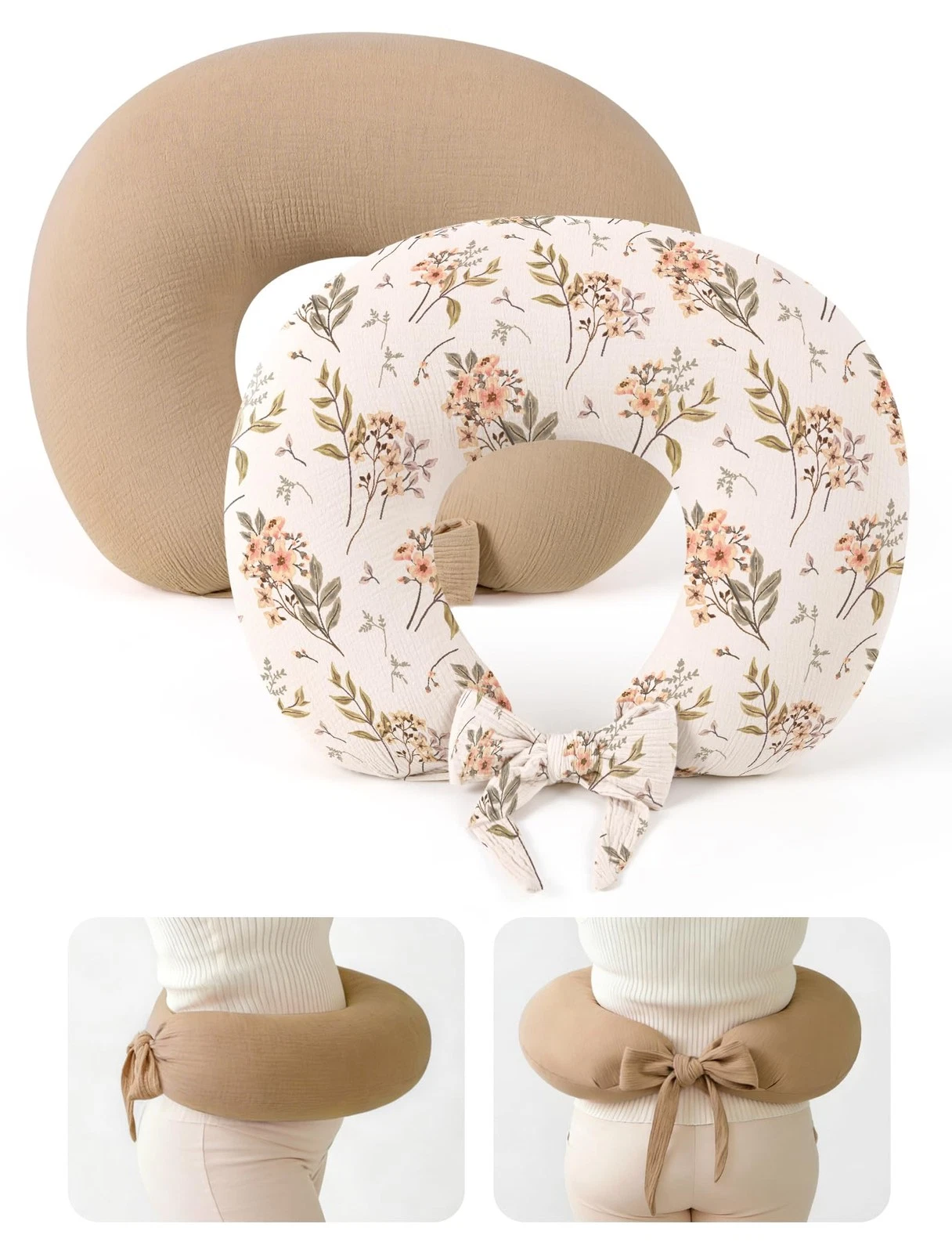 Muslin Nursing Pillow Covers - 2-Pack Cotton Slipcovers for Breastfeeding Pil...
Opens in a new wind