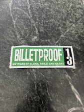 BILLETPROOF HOT RODS CUSTOMS CAR SHOW 5" IRON ON PATCH HAT RARE LOGO 13 Gears