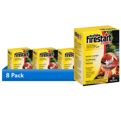 (8 pack)Duraflame Firestart Cubes 18-Ct Fire Starters for Wood & Charcoal Fires