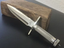 UBR CUSTOM HANDMADE D2 TOOL STEEL HUNTING BOWIE KNIFE WITH ALUMINUM HANDLE