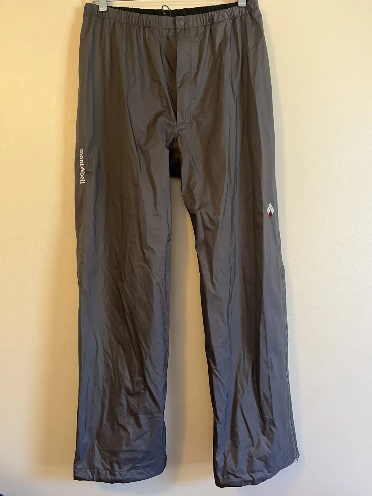Montbell Rain Grey Trekker Pants Women's (XL-S / 31" W) (No Pockets) Gorpcore