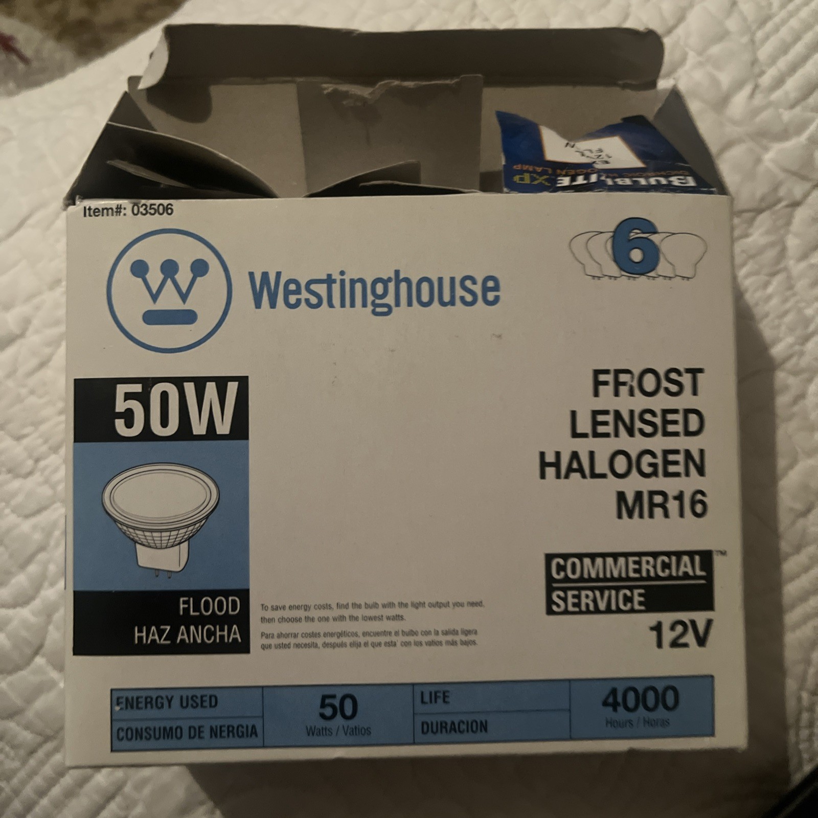 Replacement Bulb for WESTINGHOUSE / CAMELION 50MR16Q/GU10/FL