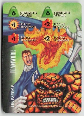 Marvel OverPower Trading Card Teamwork 1995 Fleer UNIVERSE Card Game VG Single