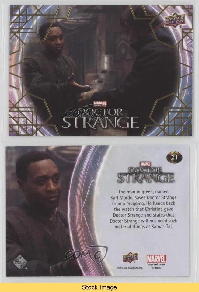 2016 Upper Deck Marvel Doctor Strange Yellow Baron Mordo to the Rescue ...