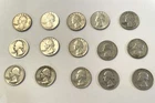 90% SILVER Washington Quarters LOT (15) 1936, 1945, 1951, 1959, 1960 More!