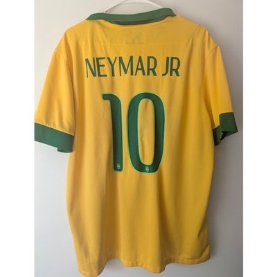 Brazil 2013 Neymar Jr Jersey XL Nike Home Confederations Cup Soccer Shirt Rare