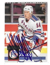 Autographed 1993-94 Donruss MATTIAS NORSTROM New York Rangers Card #465  -COA