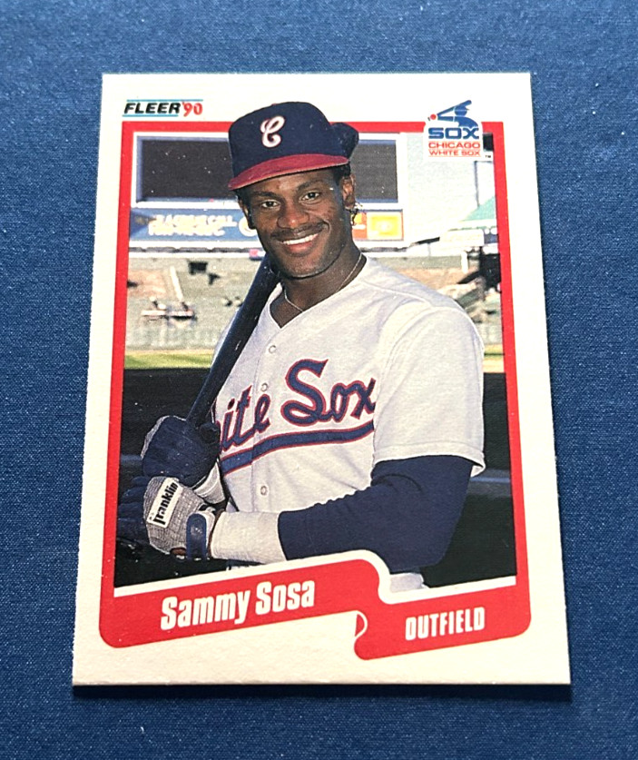 1990 Fleer Baseball Sammy Sosa Rookie Card #548 Factory Set Break NM-MT