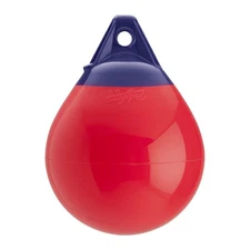 Round 11" Diameter Red PVC Mooring Buoy for 15'-30' Length Boats