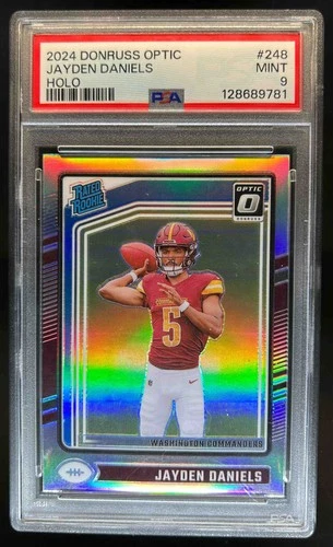 2024 Donruss Optic Jayden Daniels Holo Rated Rookie #248 Commanders PSA 9