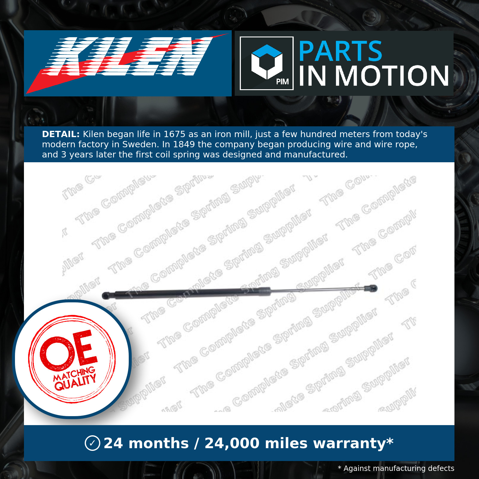 Boot Gas Strut 424044 Kilen Spring Lift Tailgate Rear 74820T7JH01 Quality New