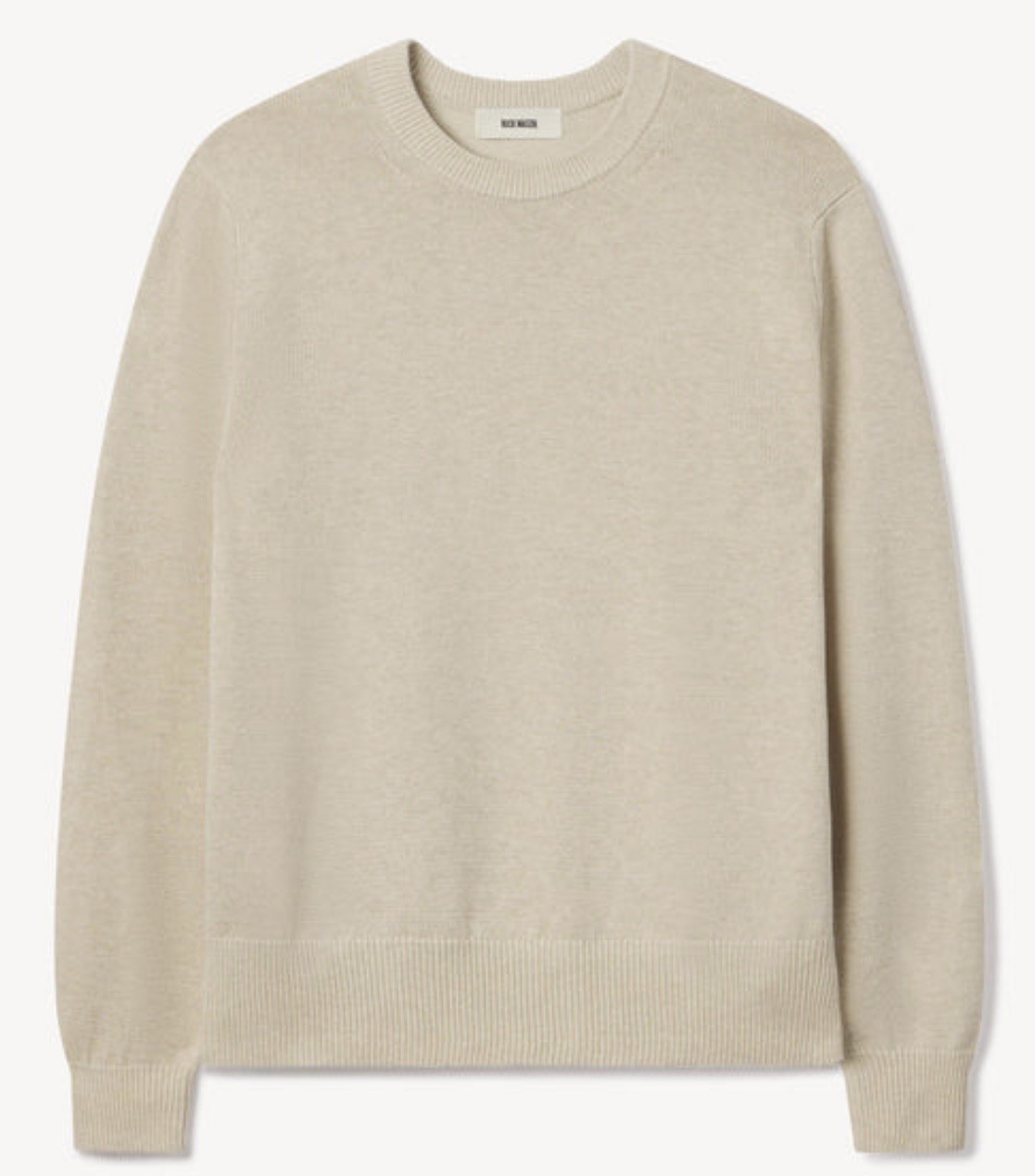 Buck Mason Mens XL Shaggy Alpaca Saddle Crewneck Sweater Pullover Snowdrift-L