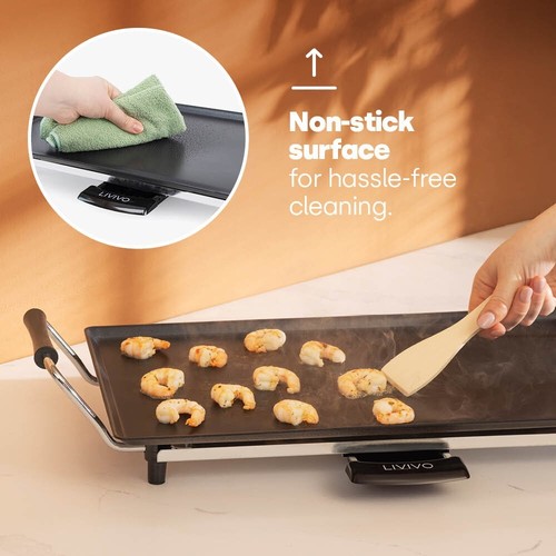 Electric Teppanyaki Table Top Grill Griddle Hot Plate Steak Cooking Stone 2000W - Picture 8 of 10