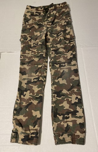 Quad Seven size 14 boys Camo pull on Cargo jogger stretch drawstring pants - Picture 5 of 9