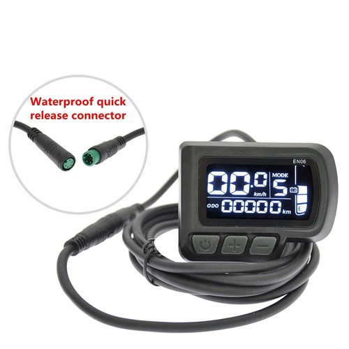 E-Bike LCD Display EN06 24V/36V/48V für Elektrofahrrad mit SM/WP Steckersets - Bild 12 von 16