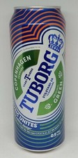 TUBORG GREEN Music Unites Empty Beer Can 500ml Ukraine 2021 Bottom Open