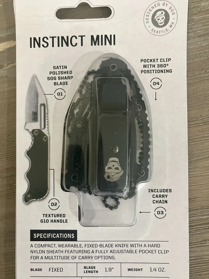 SOG Fixed Blade Instinct Mini (também pode ser vendido por valores de 5 a US$ 75,00. Mensagem) - Imagem 3 de 3