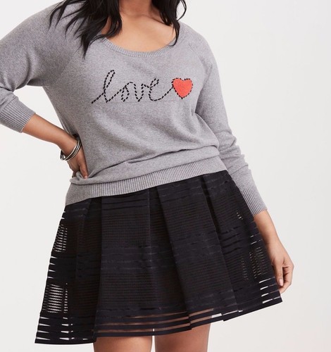 Torrid Love Intarsia Sweater gray 00X 