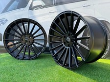4 x 23 Inch 5x130 HX010 Style Black Half Matt Wheels: Fits For Mercedes-Benz