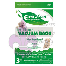 Kenmore Cloth C  Q 5055, 50557, 50558, Anti-Allergen Bags C-5--Buy 2 Get 1 Free