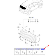 KIA SPORTAGE QL MK4 Rear Wiper Grommet 98713A2000 NEW GENUINE