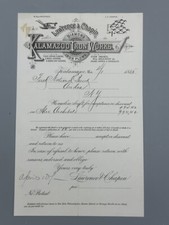 1885 Kalamazoo Mi Iron Works Diamond Plow Farm Bank Draft Antique Advertising 1885 Kalamazoo Mi Iron Works Diamond Plow Farm Bank Draft Antique Advertising
