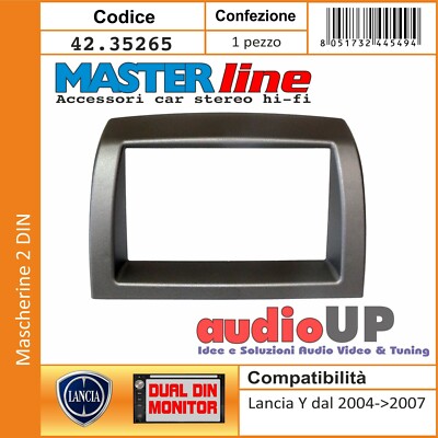 Mascherina Autoradio 1 Din Silver Per Lancia Y (2003-2011) - Adattatore Stereo