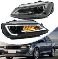 VLAND For 2011-18 VOLKSWAGEN Jetta MK6 LED Projector Headlights Sequential Turn