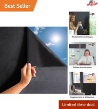 High-Quality Blackout Window Film 41.3x78.7” - UV Protection & Easy Apply