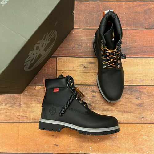 Timberland Men's Premium 6 Inch Helcor Leather Black Boots A2NAY ALL SIZES  | eBay