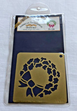 CRAFTS - BRASS EMBOSSING TEMPLATE STENCIL LASTING IMPRESSIONS - CHRISTMAS WREATH